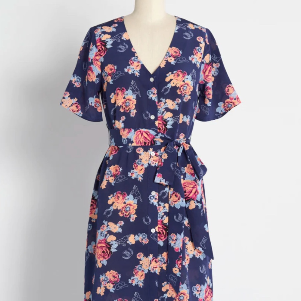 Lasso Around My Heart Silk Dress